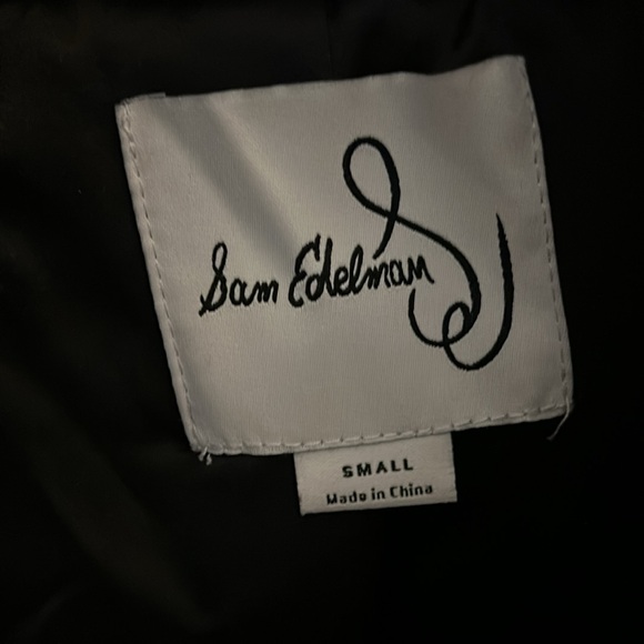 Sam Edelman faux fur black coat, size small - Picture 3 of 3